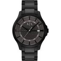 Armani Exchange Herrenarmbanduhr 46mm mit Quarz-Dreizeiger-Datumwerk - Elegante Armbanduhr für Herren mit 46-mm-Gehäuse, kratzfestem Mineralglas und einem robusten Edelstahlarmband. Wasserdicht bis 50m, ideal für den Alltag.