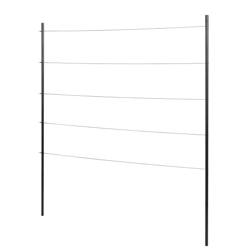 Windhager Rankhilfe, mit Edelstahlseil, 100 x 118 cm, Metall, Pflanzenstütze, witterungsbeständig, 07710