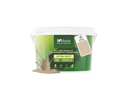 Veluxis® Wandfarbe Universal – Hochdeckend, Tropfarm, VOC-frei - Verleihe deinem Zuhause mit Veluxis® Wandfarbe Universal eine elegante Note. Die matte Innenfarbe sorgt für starke Deckkraft und ein sauberes Anstrich-Erlebnis – ideal für kreative Projekte und schnelle Renovierungen.