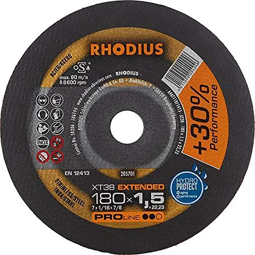 RHODIUS Trennscheibe XT38 180 x 1,5mm gerade