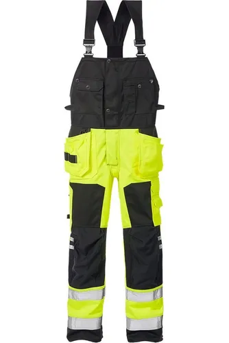 Fristads Warnschutz-Shirt High Vis Jacke Kl. 3 4794 Th - Bequeme Warnschutz-Latzhose mit schmutz-, öl- und wasserabweisendem Material. Ergonomisch geformte Knie und CORDURA®-Verstärkungen bieten optimale Haltbarkeit für den professionellen Einsatz.