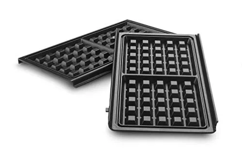 De'Longhi MultiGrill Easy Waffelplatten DLSK155 - Zubehör für Kontaktgrill mit 2 antihaftbeschichteten Waffeleisen, ideal für fluffige Waffeln. Spülmaschinenfest und einfach zu reinigen - perfekt für genussvolle Momente!
