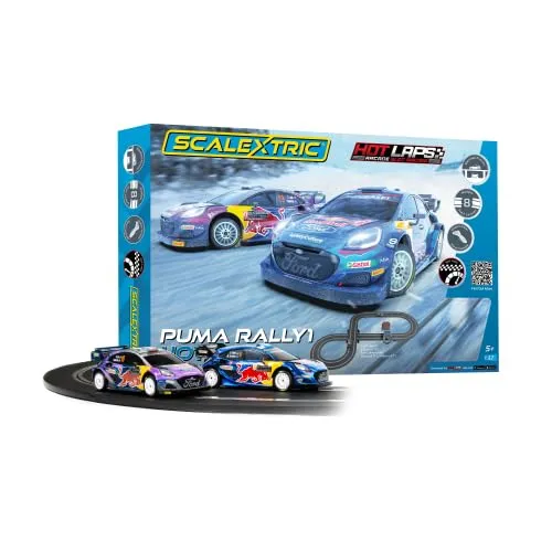 Scalextric Puma WRC Hot Laps Set (C1452P) - Autorennbahn-Set mit aufregenden WRC-Rennwagen, ideal für spannende Rennen und Wettbewerbe im eigenen Zuhause.