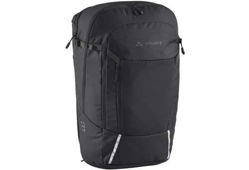 VAUDE Cycle 28 II - 2in1 Gepäckträgertasche & Rucksack - Fahrradtaschen: Vielseitige 2in1 Tasche mit absperrbarem Befestigungssystem und praktischem Helmhalter, ideal für Ordnung und Komfort auf deinen Fahrten.