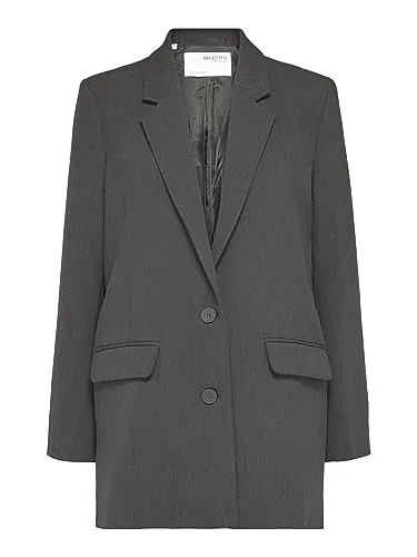 Selected Femme Female Blazer Relaxed Fit - Blazer für Damen im lässigen Schnitt, aus 49% recyceltem Polyester für nachhaltigen Stil und Komfort.