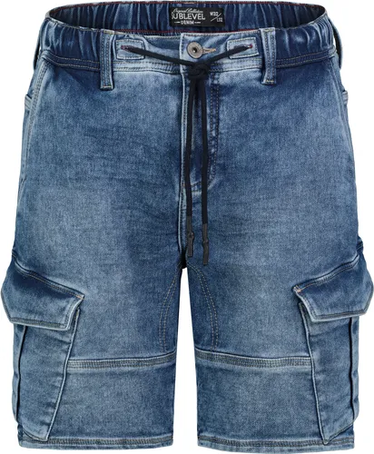 SUBLEVEL Cargo Bermudashorts Elastischer Bund und Kordelzug Größe: 38W