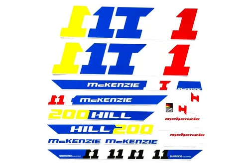 Non-Branded Fahrradrahmen Fahrrad DEKOR Satz Aufkleber Rahmen frame Decal Sticker MCKENZIE gelb