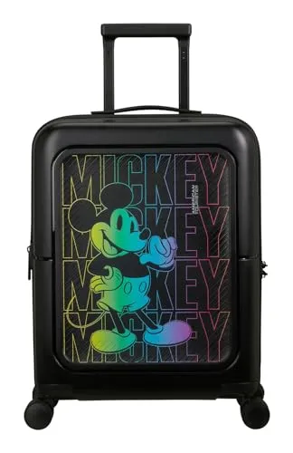 American Tourister Dashpop Disney Spinner 55/20 EXP TSA - Mikey Neon Gradient - Stylischer Trolley für Disney-Fans mit 4 leisen Rollen und TSA-Zahlenschloss. Ideal für Kurztrips, bietet robusten Schutz und personalisierbare Sticker.