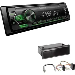 Pioneer MVH-S120UBG 1-DIN Autoradio mit grüner Beleuchtung und USB kompatibel mit Android-Smartphones inkl. Einbauset passend für Volkswagen VW G...