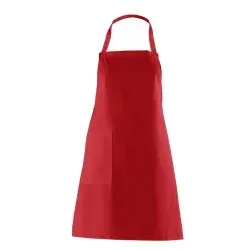 Leiber Latzschürze, ca. 75 cm lang, mit Tasche 11/473/02 , Farbe:  rot