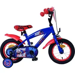 VOLARE Kinderfahrrad Sonic Prime 12 Zoll - Blau - Kinderfahrrad mit Hand- und Rücktrittbremse, abnehmbaren Seitenrädern und höhenverstellbarem Sattel für sicheres und komfortables Fahren.