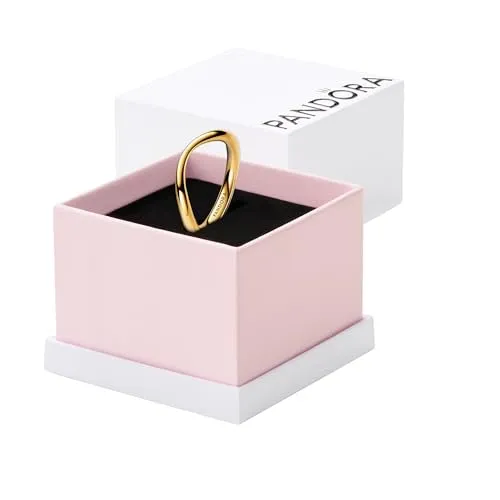 PANDORA Essence Organisch Geformter Bandring aus Sterling Silber - Ringe für Damen, eleganter Bandring mit organischem Design und wellenförmiger Oberfläche für einen einzigartigen Glanz.