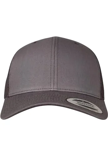 Flexfit Unisex Retro Trucker Cap, Klassische Trucker Cap mit Mesh-Rückseite, Kids, Darkgrey