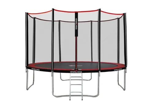 VENDOMNIA Fitnesstrampolin 366 cm - Outdoor & Indoor Trampolin mit Sicherheitsnetz und Leiter, perfekt für den Muskelaufbau und Gleichgewichtstraining. Erhältlich in 6 Farben für grenzenlosen Sprungspaß!