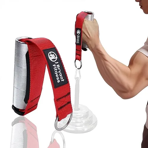 J Bryant Arm Wrestling Übung Griff 2-Zoll Metall Griff Handgelenk und Unterarm Exerciser Pulldown Trizeps Seil Workout