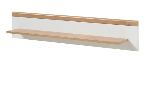 Furn.Design Wandboard Helge – Skandinavisches Wandregal in Weiß und Eiche Riviera - Wandboard Helge, 107 x 20 cm, skandinavisches Design, pflegeleicht und FSC®-zertifiziert. Ideal für Wohn- und Esszimmer, sorgt für Ordnung und Stil in Ihrem Zuhause.