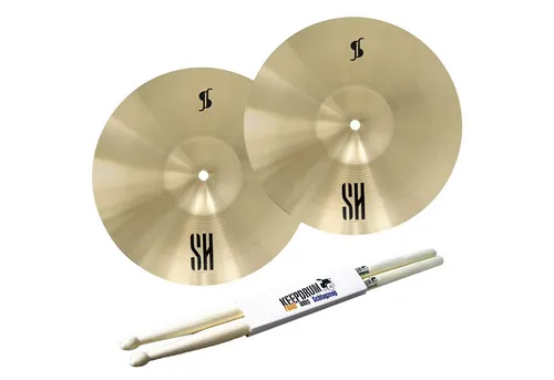 Stagg Schlagzeug Stagg Becken SH-HM13R Medium Hi-Hat mit Schlagzeugstöcken,Schlagzeug, Hi-Hat Becken, Schlagzeugstöcke, Hi-Hat Becken
