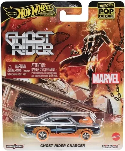 GHOST RIDER CHARGER Auto Modell DieCast MARVEL Maßstab 1/64 7cm Hot Wheels JBL81