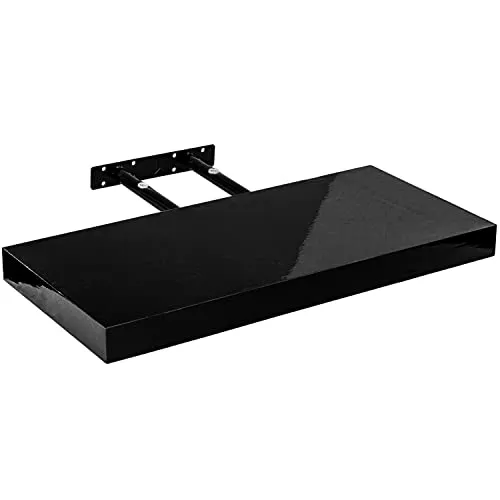 STILISTA Wandregal Volato, freischwebend, Farb- & Größenwahl, 30 cm Hochglanz Schwarz