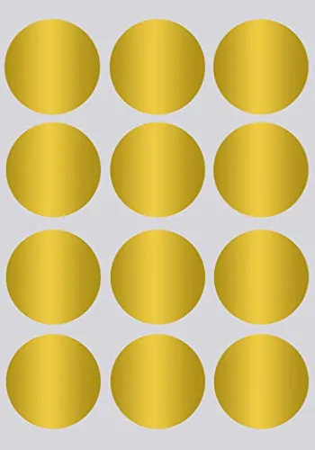 Etiketten Gold 38mm Aufkleber – Sticker zur Farbcodierung Größe 3,8cm Klebepunkte 180 Vorteilspack von Royal Green