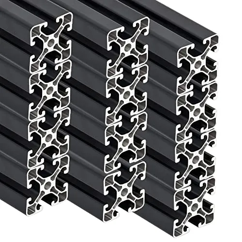 SCHMIDT Aluminium Profil 40x40mm 12 Stück 2000mm - Aluminiumkanäle für individuelle Konstruktionen – 12 robuste Profile in Anthrazitgrau, witterungsfest und stabil, ideal für kreative Projekte und Anwendungen.