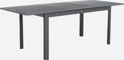 sweeek - Ausziehbarer Gartentisch aus Aluminium, 6 Plätze, 155/218,5 x 89 x 75 cm - Seattle