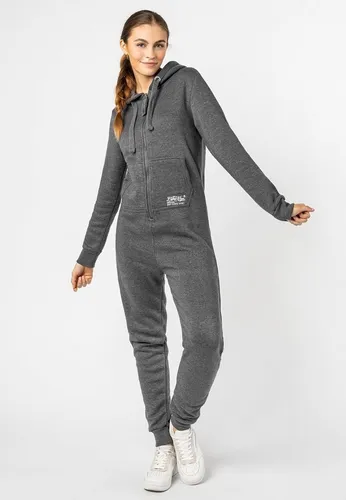 Eight 2 Nine Damen Sweat Overall Einteiler Onesie - Jumpsuits für Damen, super bequemer Sweat Overall aus warmer, flauschiger Qualität mit praktischem Reißverschluss und Kängurutasche für einen lässigen Look.