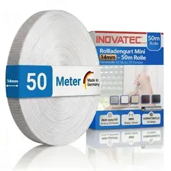INOVATEC Rollladen Gurtband Mini 14 mm grau von Inovatec