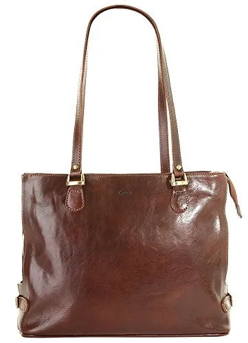 piké Shopper Echt Leder Damen | Elegante Handtasche aus Rindleder - Damen-Shopper aus hochwertigem, handgefertigtem Rindleder, perfekt organisiert mit geräumigen Fächern und stilvollem Design - der ideale Begleiter für Büro und Freizeit.