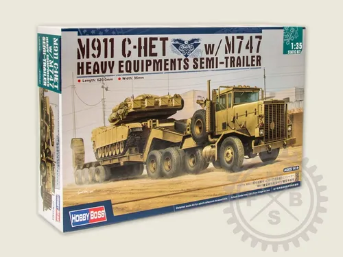 M911 C-HET w/m747 Heavy Equipment Semi- Trailer / 1:35 - Hobby Boss - 85519