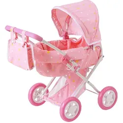 Olivia's Little World Twinkle Stars Deluxe Kinderwagen Puppenwagen Rosa