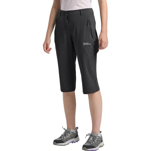 Jack Wolfskin Damen HIKEOUT 3/4 Pants W - Wanderhose für aktive Frauen - Leichte, wind- und wasserabweisende 3/4 Trekkinghose für höchsten Komfort beim Wandern, ausgestattet mit 2 praktischen Hüfttaschen.