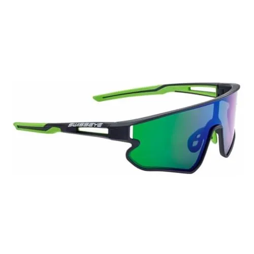 Swiss Eye Hurricane Sportbrille Black matt/Green in grün von Swisseye