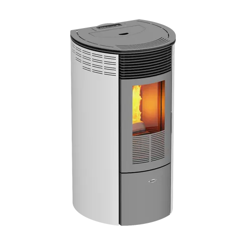 KALOR Pelletkamin | Redonda Basic Mod 12 | 8,7 kW | Weiß