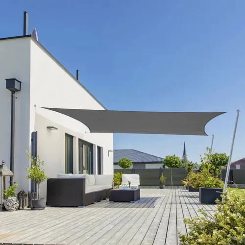 Windhager Sonnensegel Cannes anthrazit 3 x 4 m - Sonnenschutz, UV-beständig und wasserabweisend – ideal für Garten, Terrasse oder Balkon.