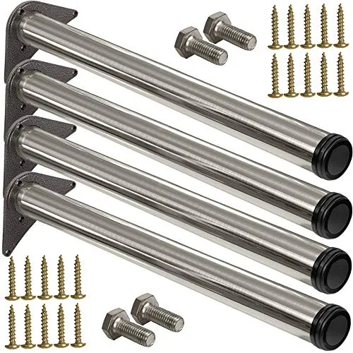 Stahlia 4 x Edelstahl Fi Tischfuß Ø60 mm von Stahlia