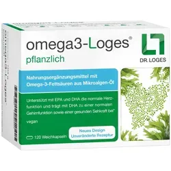 omega3-Loges pflanzlich Kapseln 120 St - rezeptfrei, hochwertige pflanzliche Omega-3 Quelle für Ihre Gesundheit