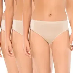 Schiesser 3P Essentials Cotton Briefs Beige Baumwolle 44 Damen