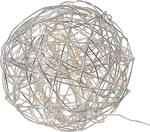 Star Trading LED Leuchtkugel 'Trassel', silber, Ø 30cm von Star Trading