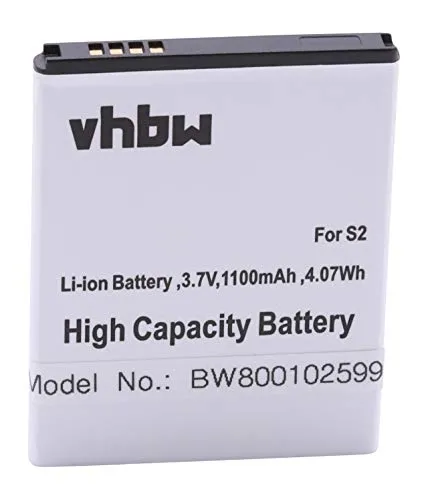 vhbw Akku kompatibel mit Samsung Galaxy GT-i9101, EK-GC120, GT-i9100, GT-i9103, EK-GC110, Camera Handy Smartphone Telefon (1100 mAh, 3,7 V, Li-Ion)
