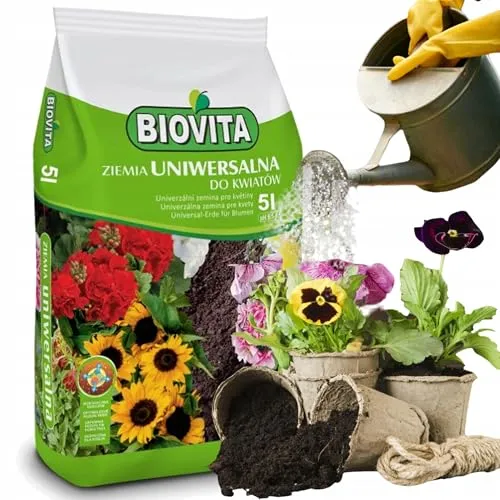BIOVITA Universalboden 5L Mehrkomponentensubstrat Pflanzenerde Gebrauchsfertig Erde Natürlichen Ursprungs