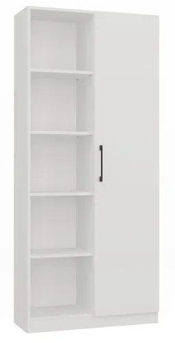 Malwa Bücherregal RD/80 WHITE - Elegantes Bücherregal in Weiß, ideal für modernes Wohnen und zur optimalen Präsentation Ihrer Bücher und Dekoration.