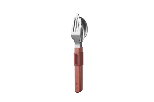 Mepal – Besteckset 3-teilig Silueta – Spülmaschinenfest – Geschirr – Messer, Gabel und Löffel inklusive Halter – Vivid mauve