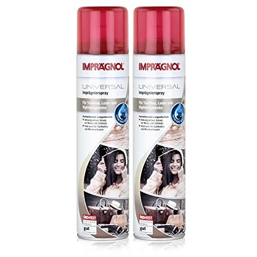 Imprägnol Universal Imprägnierspray 400ml - Wetterschutz für Leder, Textilien & Hightechgewebe, atmungsaktiver Schutz vor Nässe & Schmutz (2er Pack)