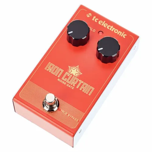 tc electronic Iron Curtain Noise Gate Pedal - Effektpedal für Musiker, bietet True Bypass und präzise Regelung von Decay und Threshold für kontrollierte Klanggestaltung.