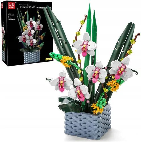 COIL Spielbausteine - Orchidee Baukasten mit 1158 Teilen - Spielbausteine für kreative Bauprojekte, ideal ab 8 Jahren, fördert die Fantasie und Geschicklichkeit beim Spielen.