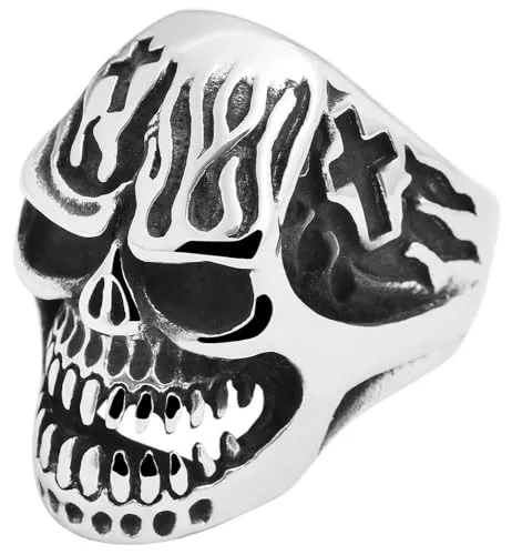 Akzent® Damen Ring - Damenring Größe 76 aus Edelstahl in Silber, 100% Wasserfest & Hautverträglich