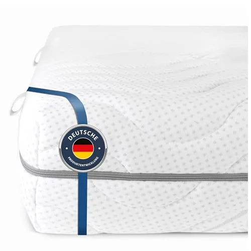 BMM Matratze Komfort 19 SilverCare 90 x 190 cm H4 - Hochwertige KSCell-Schaummatratze mit SchulterPLUS Zone für optimalen Schlafkomfort. Der atmungsaktive SilverCare Bezug ist strapazierfähig und allergikerfreundlich. Ideal für erholsame Nächte.