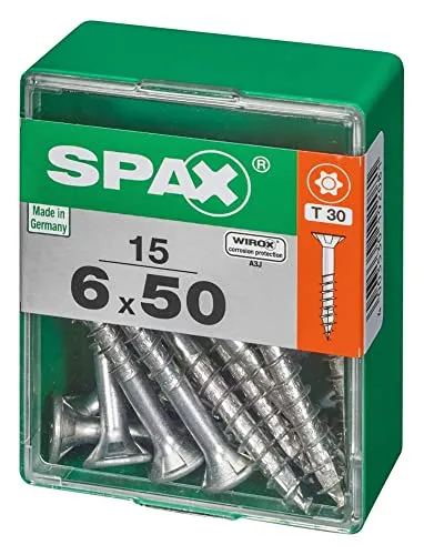 ABC SPAX T-Star Plus - Die Universalschraube | 6,0 x 70mm VE = 200 Stück | Senkkopf, galv. verzinkt, gelb chromatiert