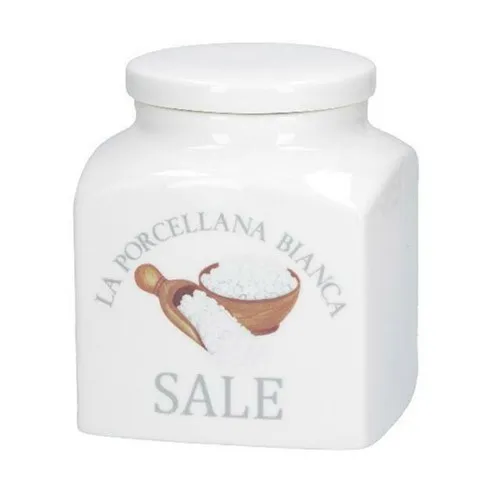 Weißes Porzellan Salzglas Vorratsbehälter 1,10L P01261100SA